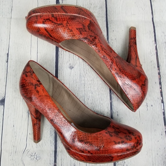 PICCADILLY | snake reptile print platform heels - Picture 3 of 8